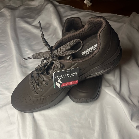 Skechers Men's Dark Brown Sneakers Air cooled memory foam - Picture 4 of 4